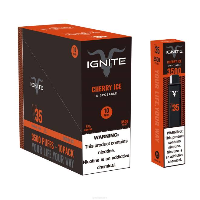 IGNITE V35 vape kynä 10 kpl pakkaus - IGNITE Vape Suomi ZJRL121 kirsikka jää